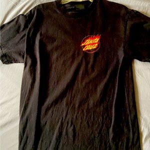Black Santa Cruz Skateboard T-shirt